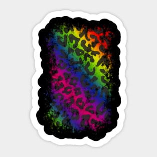 Rainbow Cheetah Stripes Sticker